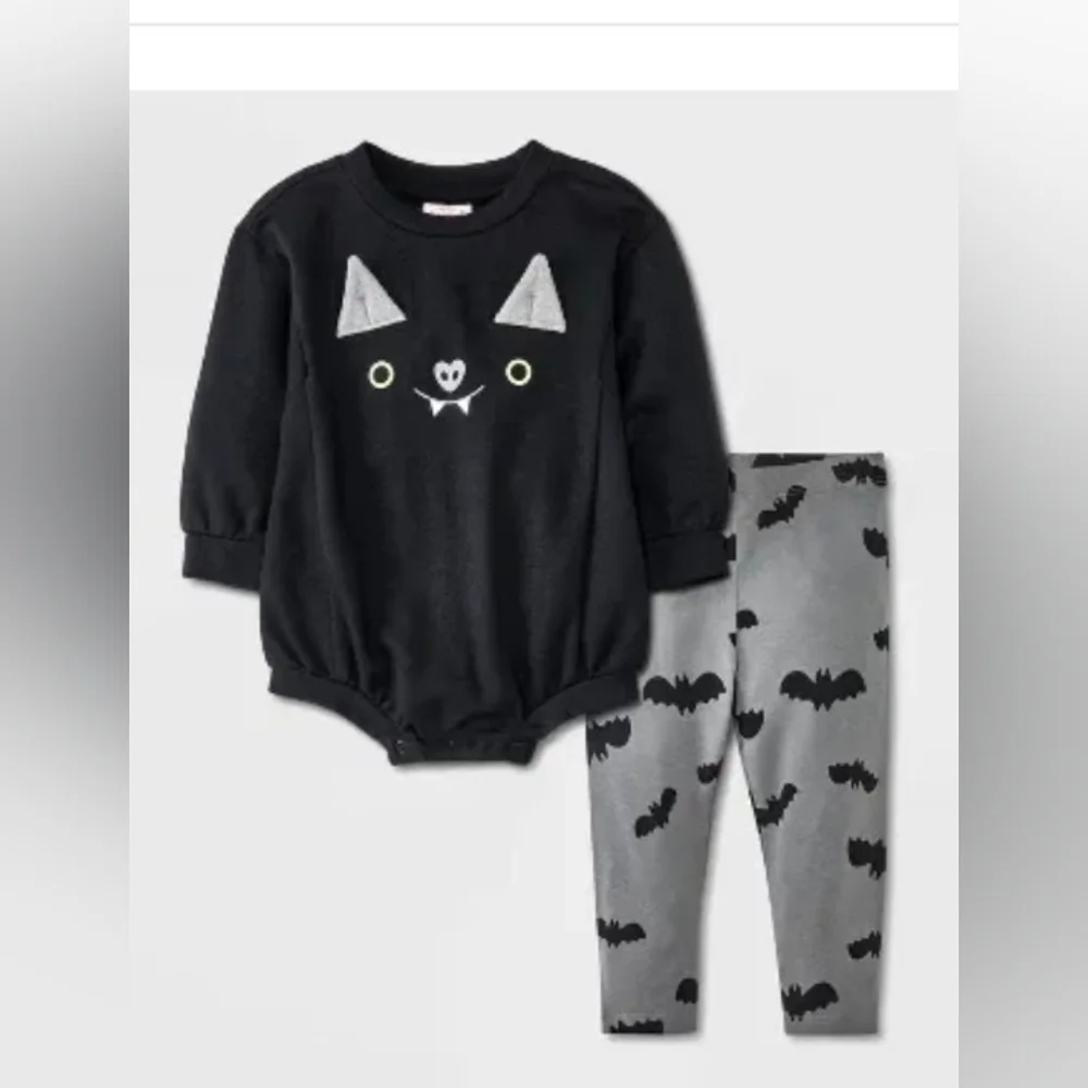 Cat & Jack Baby Bat Outfit Set 0-3M NWT